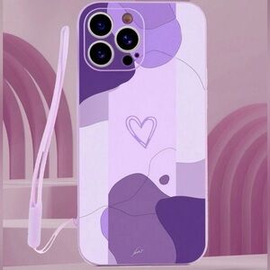 Purple Heart Pattern IPhone 16 Plus Case